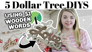 5 Genius *NEW* Ways To Use DOLLAR TREE WOODEN WORDS! (NOT TACKY!) 2022 | Krafts by Katelyn