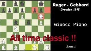 PLAY CHESS LIKE BETH HARMON ! Learn the best strategies || Ruger vs Gebhard 1915 || Incredible Match