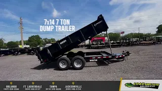 *120178*  7x14 7 TON Dump Trailer W Telescopic Cylinder 7 x 14