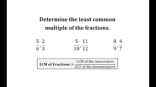 Finding the Least Common Multiple of Fractions