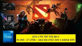 Dota 2 FPS Test - AMD RADEON RX 6400 PCIE 4.0 + I7 12700K + ASUS ROG STRIX Z690-E GAMING WIFI -1080P