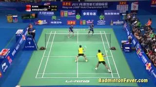 Badminton Highlights - T. Ahmad & L. Natsir vs Xu C. & Ma J. - 2013 World Championships XD Finals