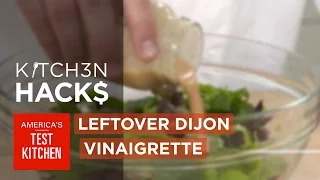 Kitchen Hacks: How to Make a Quick Vinaigrette Salad Dressing from a Leftover Jar of Dijon Mustard