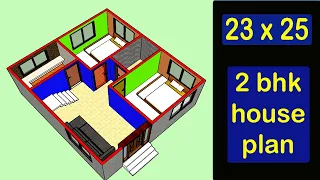 23 x 25 house plan II 23x25 ghar ka naksha II 23x25 home design