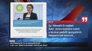 Felfüggesztette az Országgyűlés a DK-s Gy. Németh Erzsébet mentelmi jogát