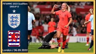 [10-0] | 06.09.2022 | England vs Luxembourg |FIFA Women World Cup 2023 Qualifiers | Group D