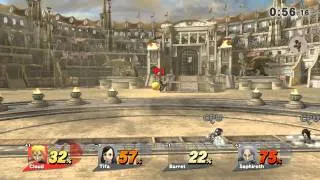 Sephiroth schools Avalanche in Smash