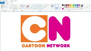 How to draw a Cartoon Network logo in Dunkin' Donuts style using MS Paint