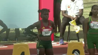 CARIFTA Games 2024 Grenada | Girls 100 Meter Dash Under 17 SF 1