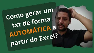 Como gerar um arquivo txt no formato SPED de forma automática a partir do Excel?