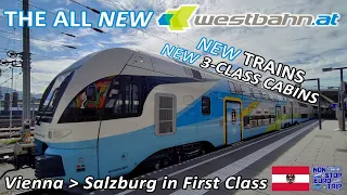 FIRST CLASS FROM VIENNA TO SALZBURG ONBOARD WESTBAHN'S BRAND NEW TRAINS