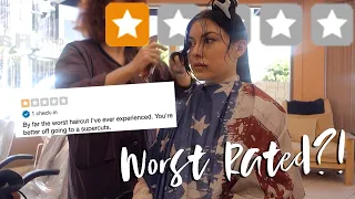 GETTING A HAIRCUT AT THE WORST RATED HAIR SALON IN MY CITY (1 STAR ON YELP) // ELLEKAE
