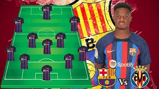 Barcelona Potential Starting Lineup Vs Villarreal In La Liga Matchday 10