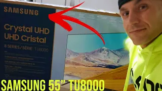 Samsung TU8000 55 Inch - Crystal UHD 4K Smart TV Review and TV Unboxing with Alexa Built In