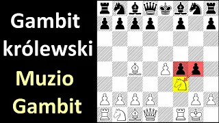 SZACHY 415# Gambit królewski Muzio gambit, agresywny debiut szachowy partia Shirov - Lapinski 1990