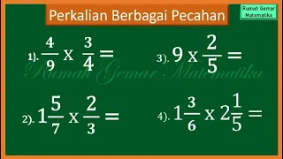 HOW TO CALCULATE THE MULTIPLE OF FRACTIONS #multiplicationfractions #mixedfractions