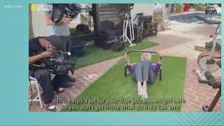 95-year-old Dick Van Dyke shows off his backyard workout routine