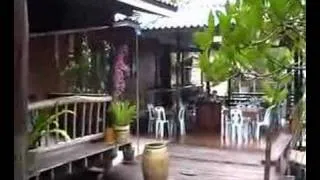 restaurant on Khlong Chao river at Ko Kood island Thailand