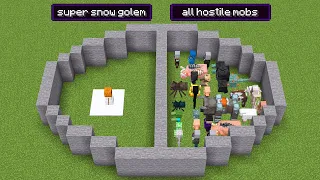 1 super snow golem vs all hostile mobs (which will win?)