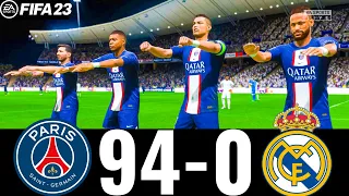 FIFA 23 - MESSI, RONALDO, MBAPPE, NEYMAR, ALL STARS - PSG 94-0 REAL MADRID  | UCL FINAL |