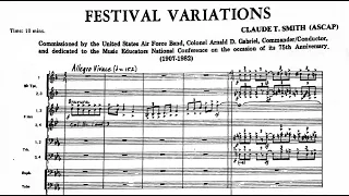 [Score] Festival Variations - Claude T. Smith (for concert band)