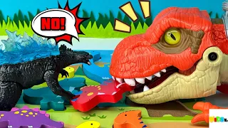 Godzilla's Adventure: Search for the Missing Puzzles | Learning Colors & Numbers for Kids!