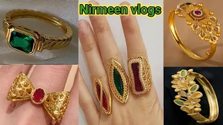 The fashion plus gold rings||The fashion plus gold green stone rings💍#thefashionplus@Nirmeenvlogs