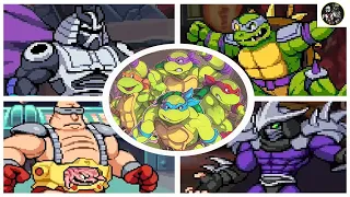 Teenage Mutant Ninja Turtles: Shredder's Revenge - All Bosses + Ending (2 Player)