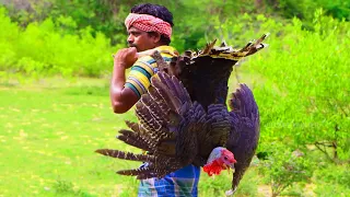 HOW TO COOK A TURKEY THANDOORI WITH BRICKS STOVE? THE BEST GRILLED TURKEY! NO TALK! Village MAN