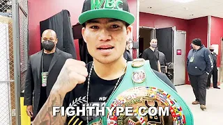 MARK MAGSAYO IMMEDIATE REACTION AFTER BEATING GARY RUSSELL JR.; MESSAGE TO PACQUIAO WITH NEW BELT