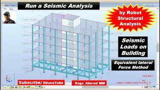 Run a Seismic Analysis on a Building Structural Model/ Autodesk Robot Structural Analysis  2021
