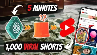 SECRET! 1,000 Monetizable YouTube Shorts in 5 Minutes using AI | Lazy Method