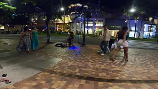 Street performer in Waikiki Sep 17, 2021