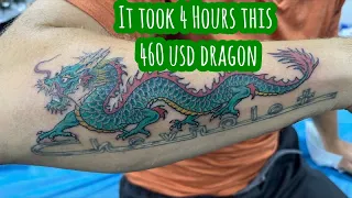 Actual tattoo session/ #dragontattoo #dragon #tattoo #art