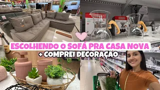 ESCOLHENDO OS MÓVEIS PRA CASA NOVA🏡+ COMPREI DECORAÇÃO (Plantas, Cachepout e Quadro)