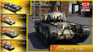 Премиум взвод за копейки! "Churchill 1"  в |War Thunder Mobile| game play