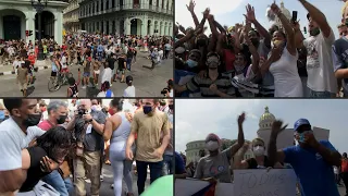Protestas sin precedentes en Cuba, cuyo presidente culpa a EEUU | AFP