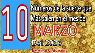 Números de la suerte para el mes de Marzo del  2024 💰 números para hoy 🍀💰🍀💰