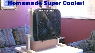 Homemade Evaporative Cooler! - "whole room" Super Cooler!  - up to 30F drop! - Easy DIY