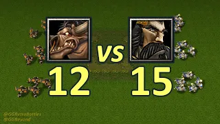 12 Tauren vs 15 Knights - Same Food - WarCraft III Retro Battles