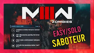 Saboteur (Tier 3) | MW3 Zombies GUIDE | Quick/Solo | MWZ Mission Tutorial