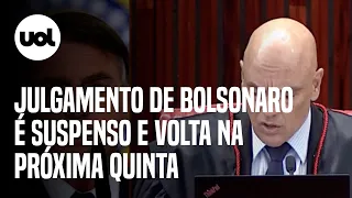 Julgamento de Bolsonaro é suspenso e será retomado na quinta; relator votou pela inelegibilidade