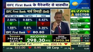 IDFC FIRST Bank MD & CEO, Mr V Vaidyanathan, discusses FY24 results on Zee Business