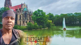 Stuttgart Germany Rain Walk | Near Stiftskirche Chapel