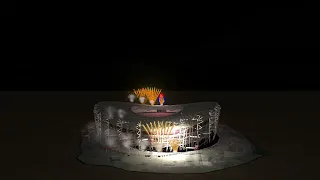 Beijing National Stadium Virtual Fireworks Video for 2022 Beijing Winter Olympics Opening Ceremony