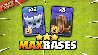 12 x Yeti Destroys Maxed Town Hall 13 (Clash of Clans)