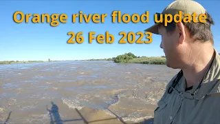 Orange river flood update 26 Feb 2023, Peak flow getting near Prieska.