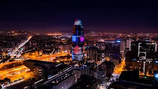 4K Barcelona 2023 Spain Catalonia Drone Flying Night Video Music Lofi Beats Vol.3