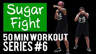 50 Min SugarFIGHT Cardio Boxing Workout #6 | Combat Inspired | Music Links Available
