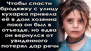 Чтобы спасти бродяжку привела её в дом, но едва вернулся хозяин от увиденного потерял дар речи